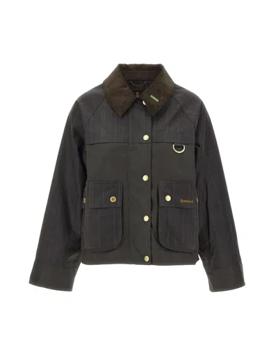 Barbour Tartan Spey Jacket Contrast Collar Plaid In Black