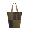 Barbour Transport Patchwork Tote Bag Bags In Green