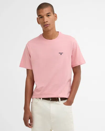 Barbour Sports Mens T-shirt In Pink