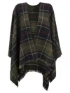 Barbour Acrylic Cape With Tartan Pattern