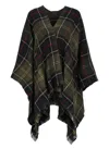 Barbour Staffin Tartan Cape In Multi