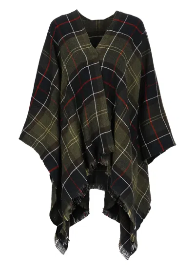 Barbour Staffin Tartan Cape In Multi
