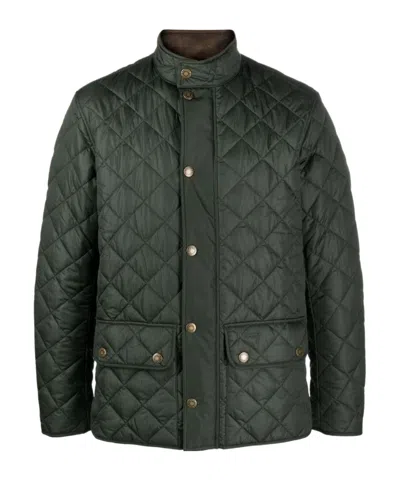 Barbour Stand Collar Jacket In Green