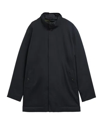 Barbour Stand Collar Mid-length Coat In Black