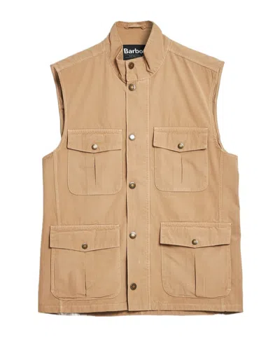 Barbour Stand-neck Vest In Nude