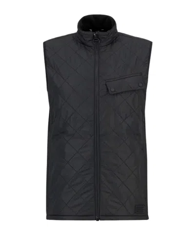 Barbour Stand-up Collar Vest In Blue
