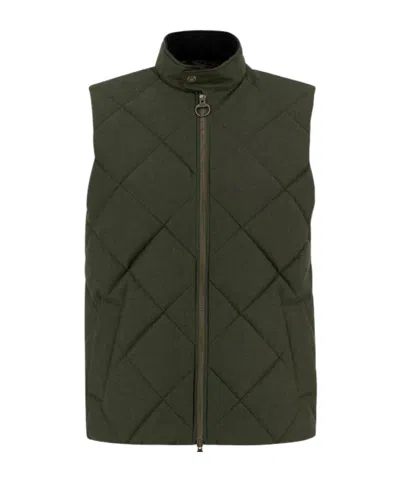 Barbour Stand-up Collar Zip-up Vest In Multi