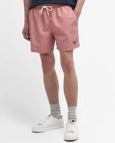 Barbour Staple Logo Mens 5 Swim Shorts In Pink