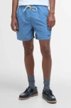 Barbour Staple Logo Swim Trunks In Force Blue