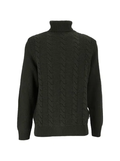 Barbour Staplecross Cable-knit Sweater In Green