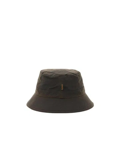 Barbour Stitch Detail Bucket Hat In Black