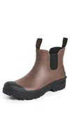 Barbour Storm Waterproof Chelsea Rain Boot In Dark Sand/black