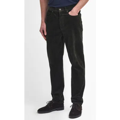 Barbour Straight Leg Cotton Stretch Corduroy 5-pocket Pants In Green