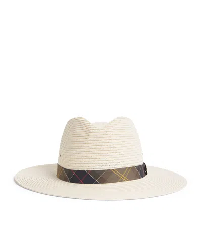 Barbour Straw Kirkstone Fedora Hat In White