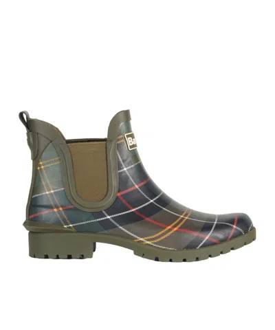 Barbour Stretch Chelsea Boots In Green