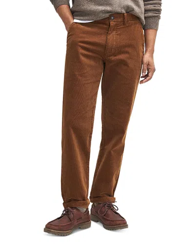 Barbour Stretch Corduroy Tailored Fit Pants In Dark Honey