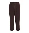 Barbour Stretch-cotton Corduroy Relaxed Trousers In Brown