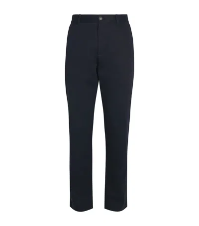 Barbour Stretch-cotton Straight Trousers In Blue