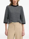 Barbour Stripe-pattern Sweater In Blue
