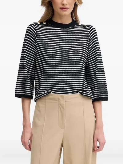 Barbour Stripe-pattern Sweater In Blue