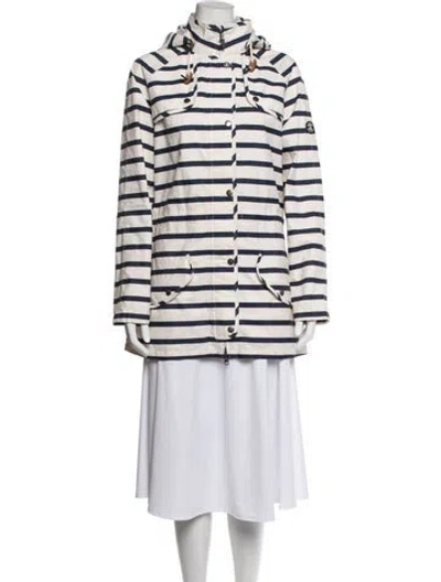 Pre-owned Barbour Striped Coat In Neutrals