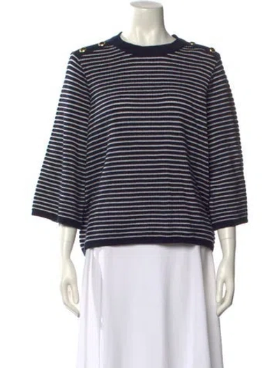 Pre-owned Barbour Striped Crew Neck Sweater W/ Tags In Multi