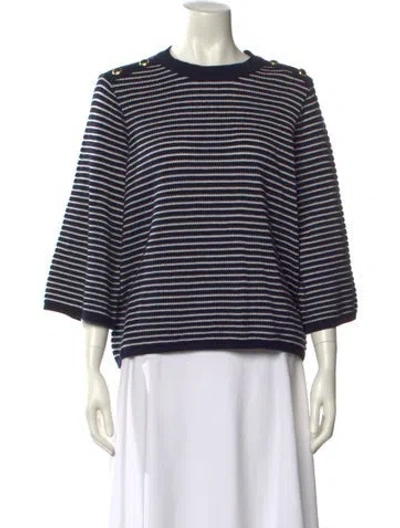 Pre-owned Barbour Striped Crew Neck Sweater W/ Tags In Multi