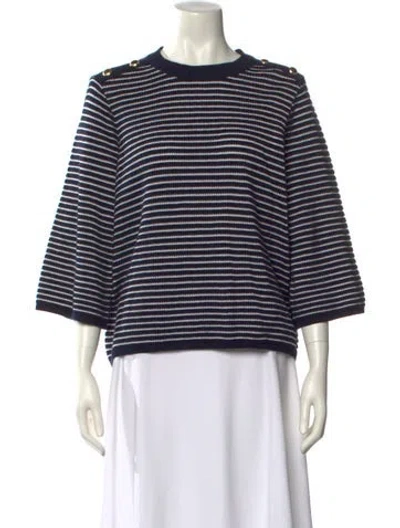 Pre-owned Barbour Striped Crew Neck Sweater W/ Tags In Multi