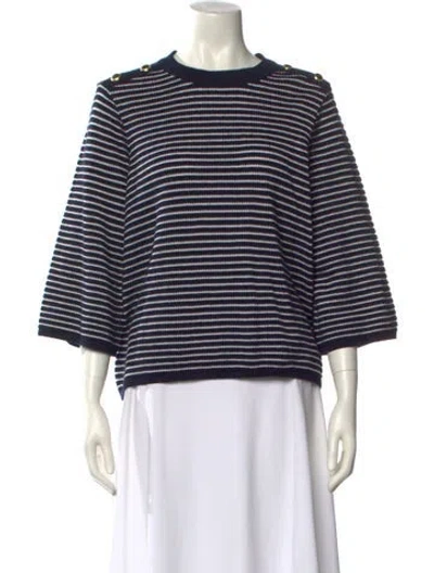 Pre-owned Barbour Striped Crew Neck Sweater W/ Tags In Multi