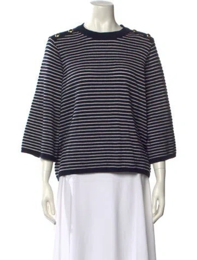 Pre-owned Barbour Striped Crew Neck Sweater W/ Tags In Multi