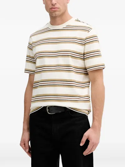 Barbour Gestreiftes T-shirt In Brown