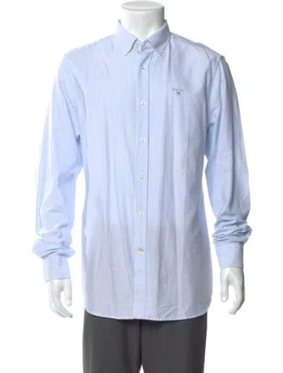 Pre-owned Barbour Striped Long Sleeve Dress Shirt In Blue