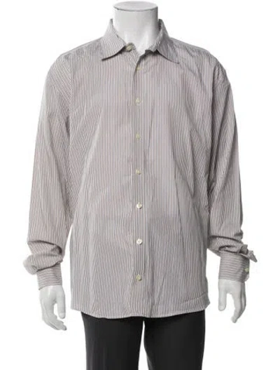 Pre-owned Barbour Striped Long Sleeve Shirt In Multi