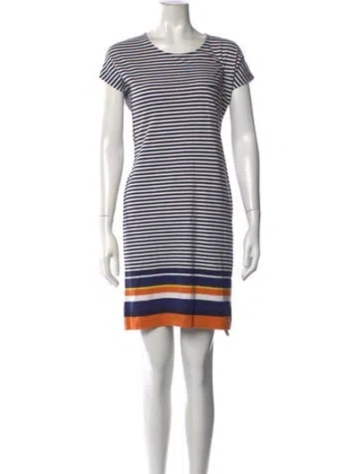 Pre-owned Barbour Striped Mini Dress In Neutrals