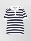 Barbour Ashbourne Stripe Stretch Cotton Polo Shirt In White