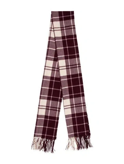 Pre-owned Barbour Striped Scarf In Purple