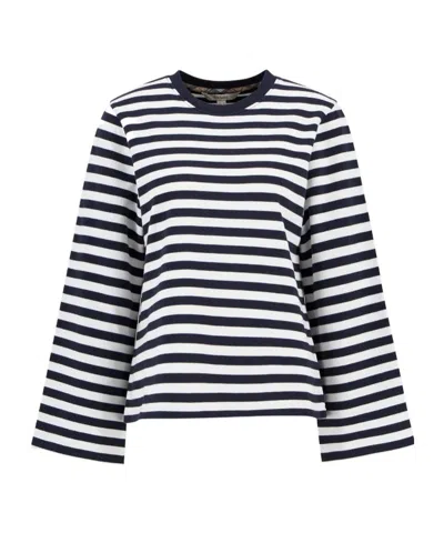 Barbour Striped Sweatshirt In Black