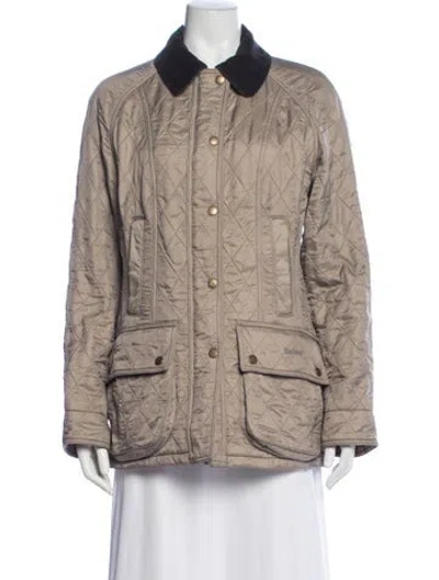 Pre-owned Barbour Striped Utility Jacket In Neutral