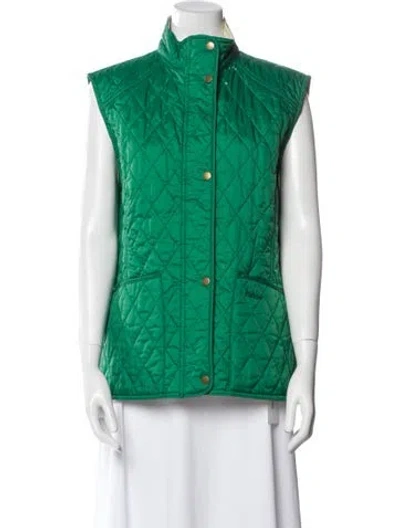 Pre-owned Barbour Striped Vest In Green