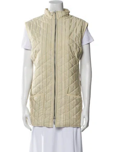 Pre-owned Barbour Striped Vest In Neutral