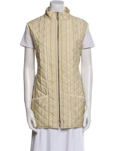 Pre-owned Barbour Striped Vest In Neutral