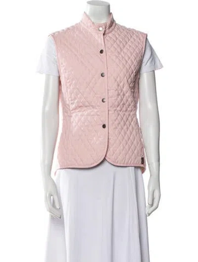 Pre-owned Barbour Striped Vest In Pink