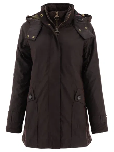 Barbour Stylish Brown Parka Jacket For Women