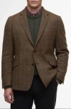 Barbour Sullivan Brown Tattersall Wool Blend Flannel Sport Coat In Brown