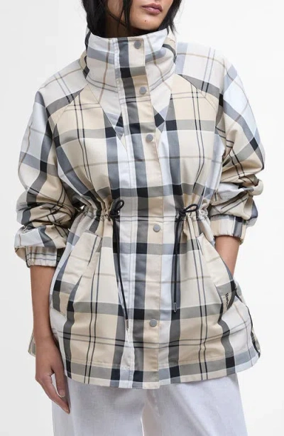 Barbour Showerproof Check Jacket In Safari Dress Tartan/mist