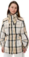 Barbour Suri Checked Showerproof Jacket Safari Dress Tartan/mist In Safari Dress Tartan/mist