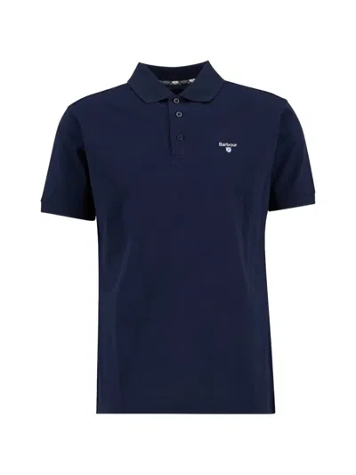 Barbour Sutton Logo-embroidered Polo Shirt In Blue