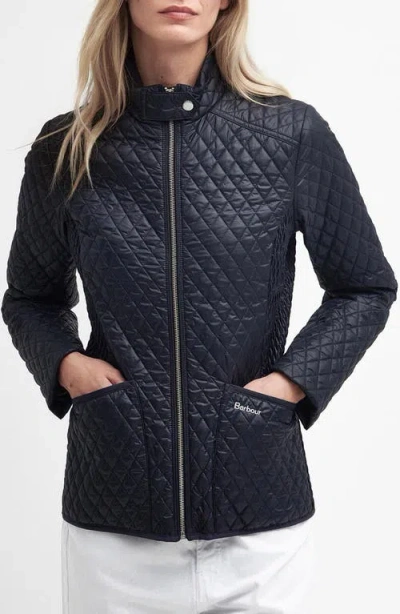 Barbour Swallow Quilted Jacket In Dark Navy