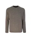 Barbour Holden Elbow Patch Wool Crewneck Sweater In Gray