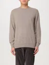 Barbour Relaxed Fit Crew Neck Sweater With Ribbed Details In Gray